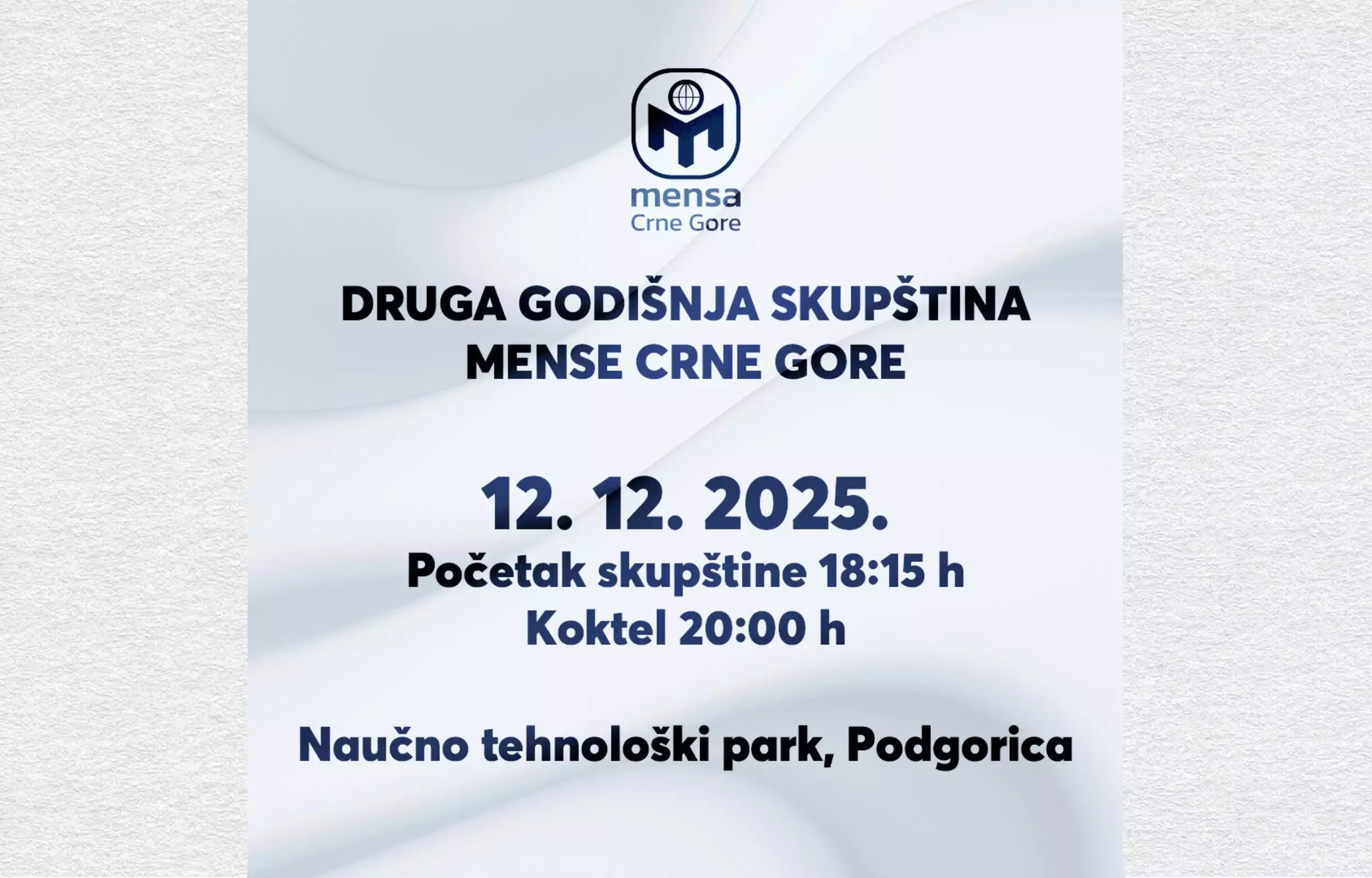 Druga godišnja Skupština Mense Crne Gore i Novogodišnji koktel