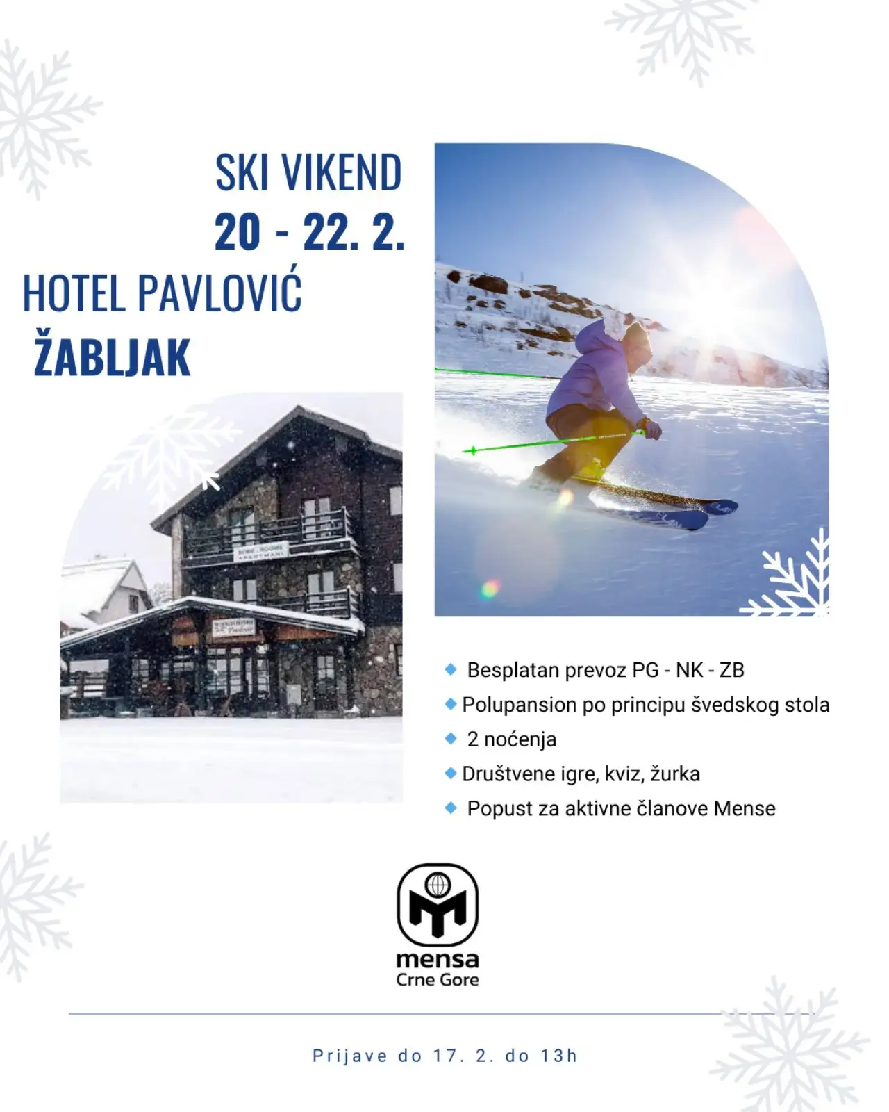 Ski vikend Mense Crne Gore na Žabljaku