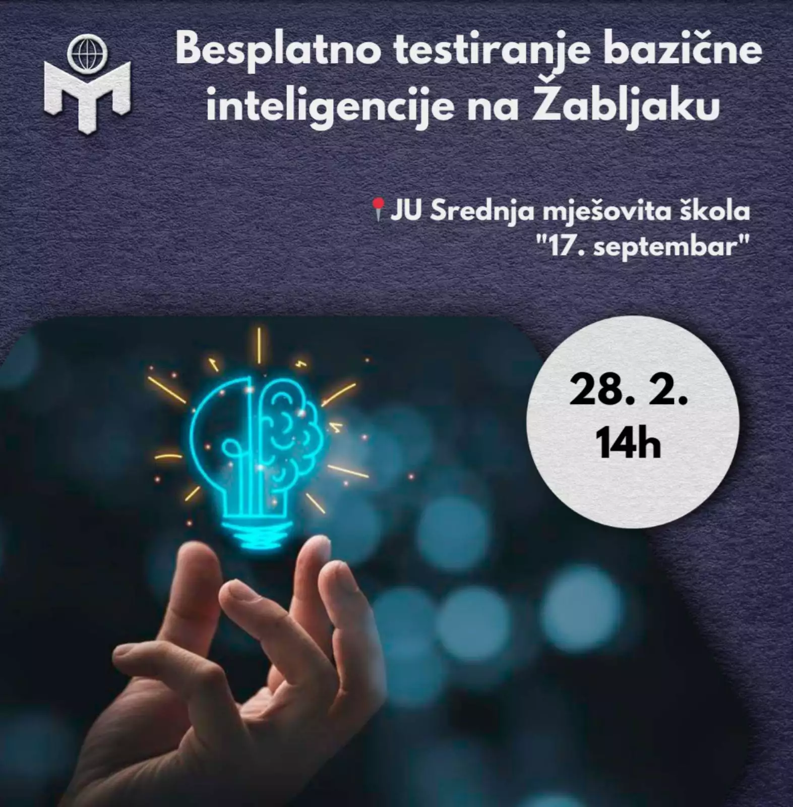 BESPLATNO TESTIRANJE BAZIČNE INTELIGENCIJE NA ŽABLJSKU 28. 2. 2025.