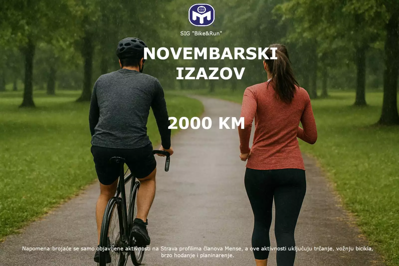 Novembarski izazov Mense Crne Gore - Pređimo 2000km