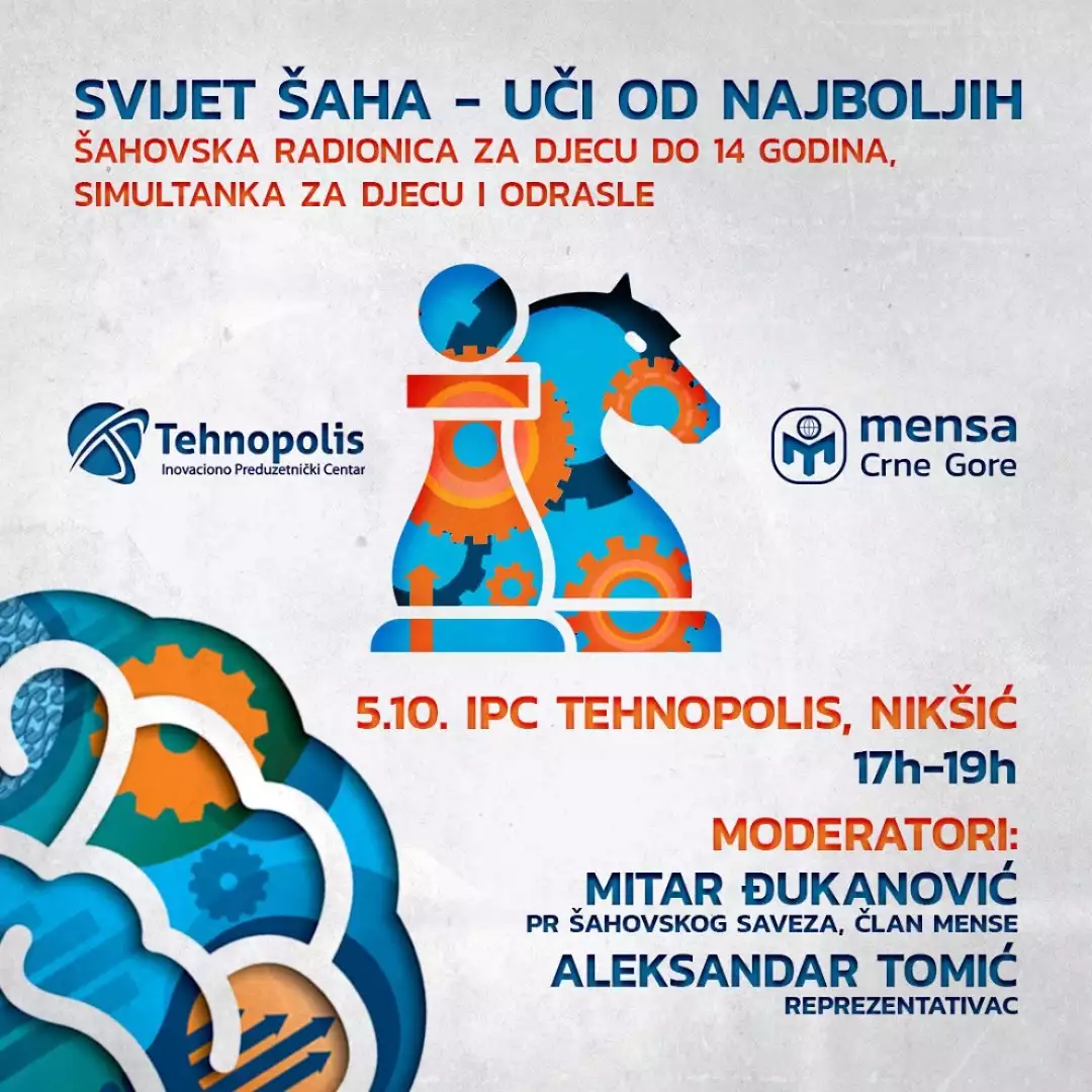 Pridružite nam se i zakoračite u svijet šaha - IPC Tehnopolis 5. oktobar u 17h