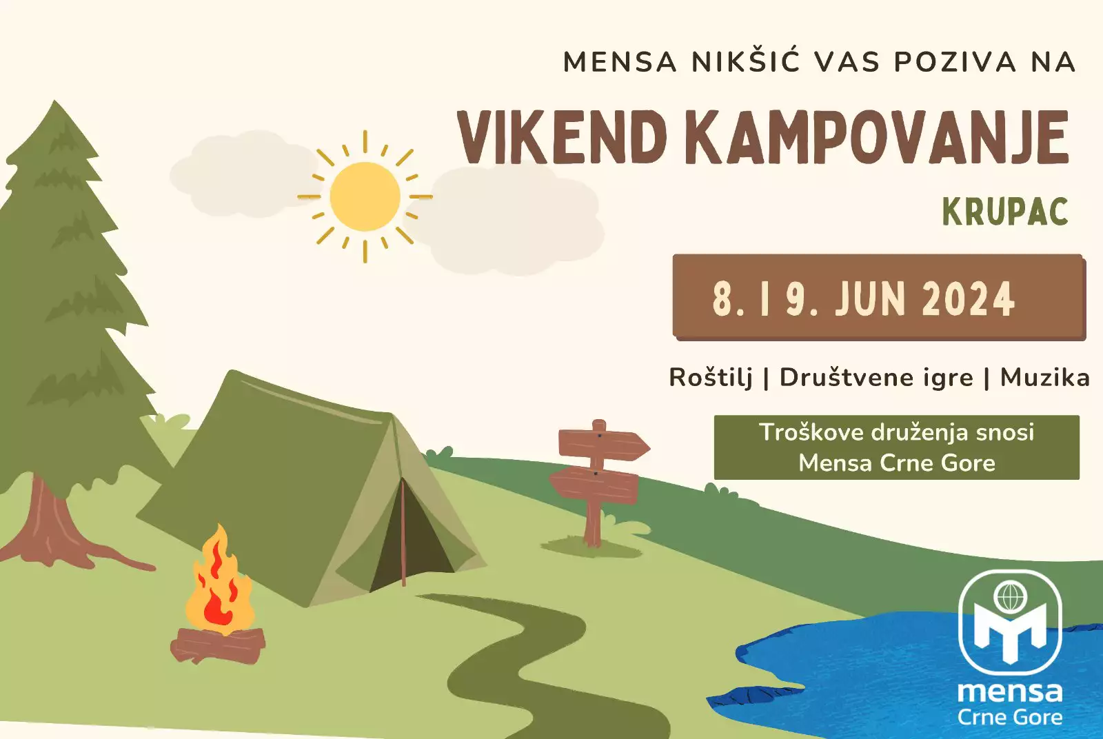 Poziv na vikend kampovanje na jezeru Krupac