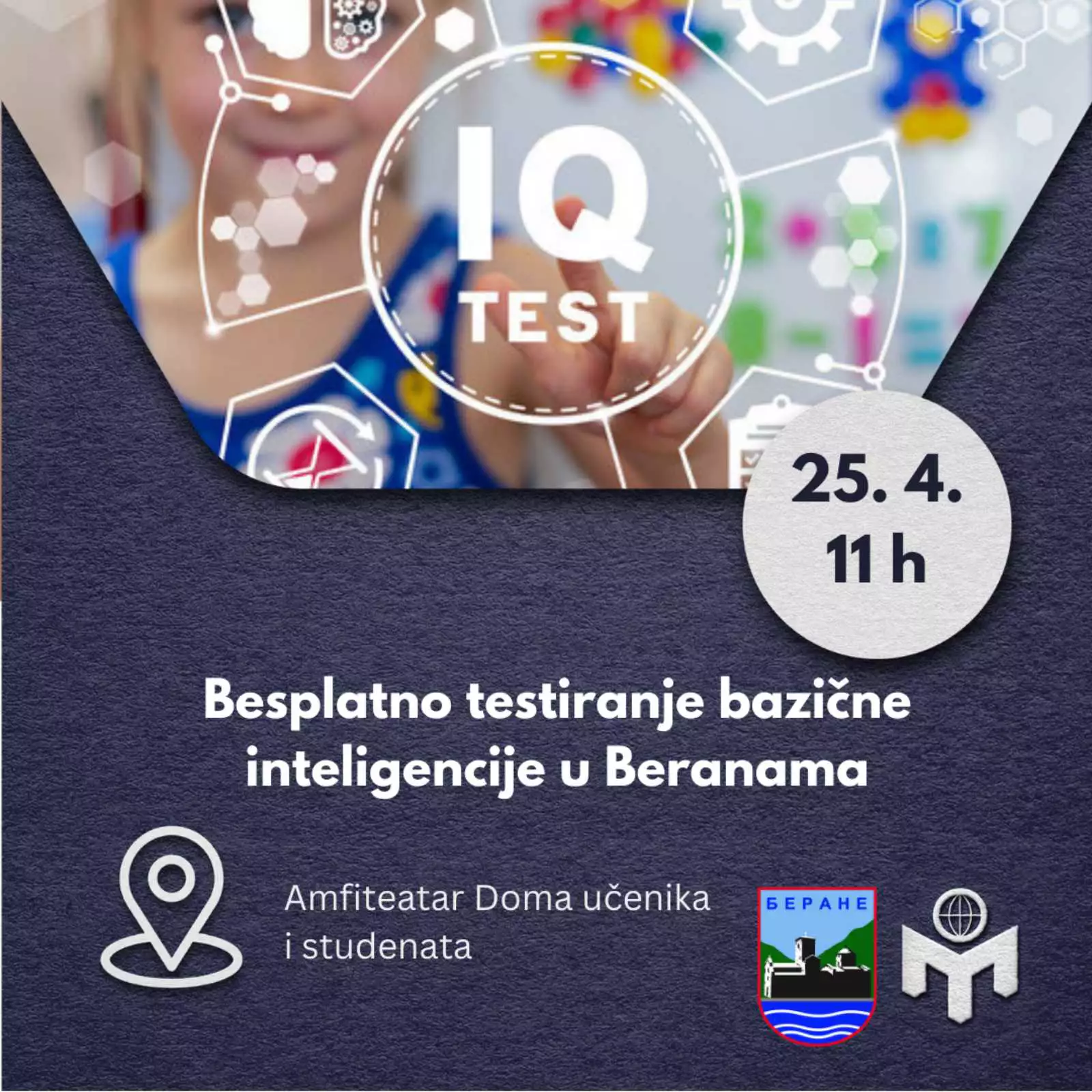 Besplatno testiranje bazične inteligencije u Beranama 25. 4. 2025.