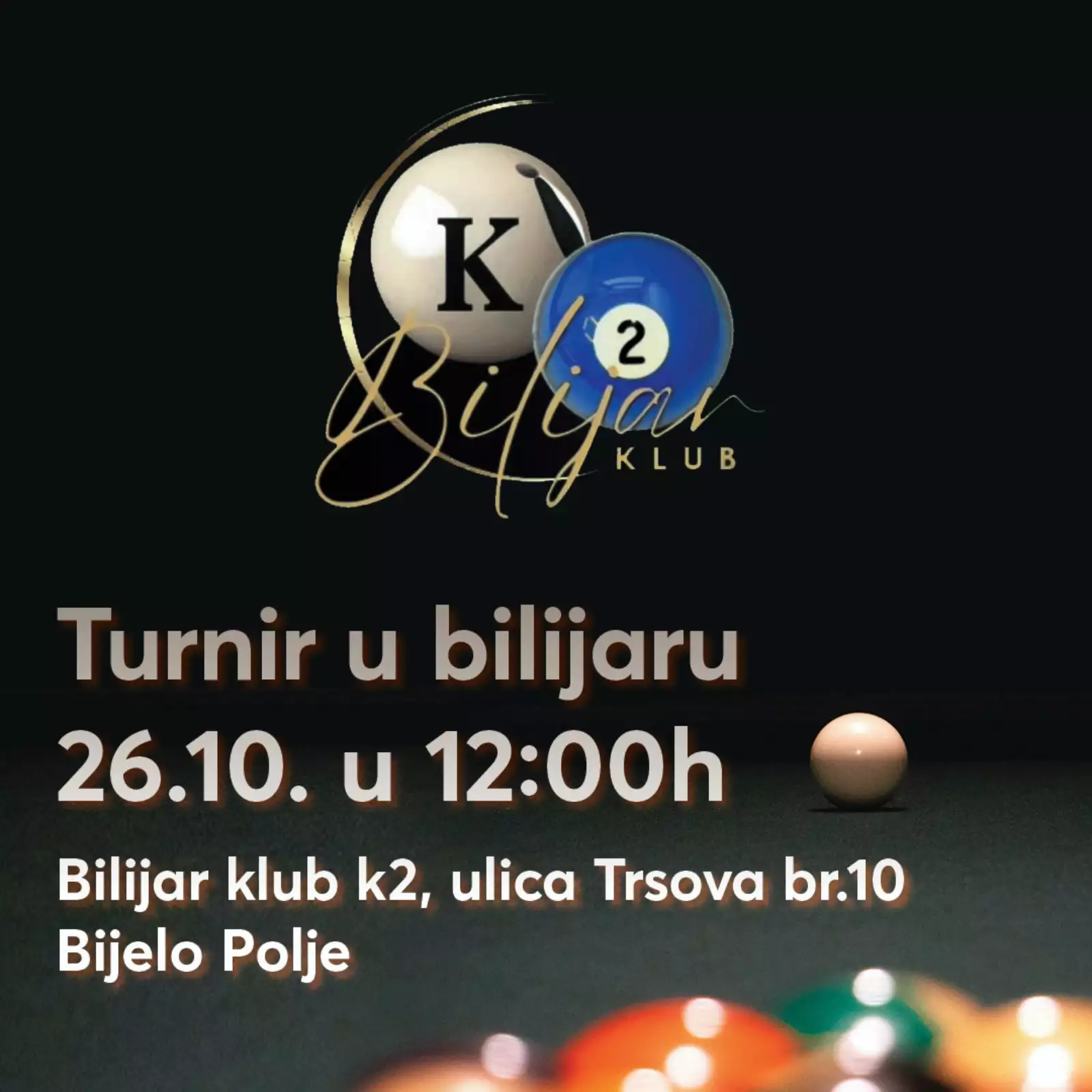 Poziv na turnir u bilijaru - Mensa Bijelo Polje