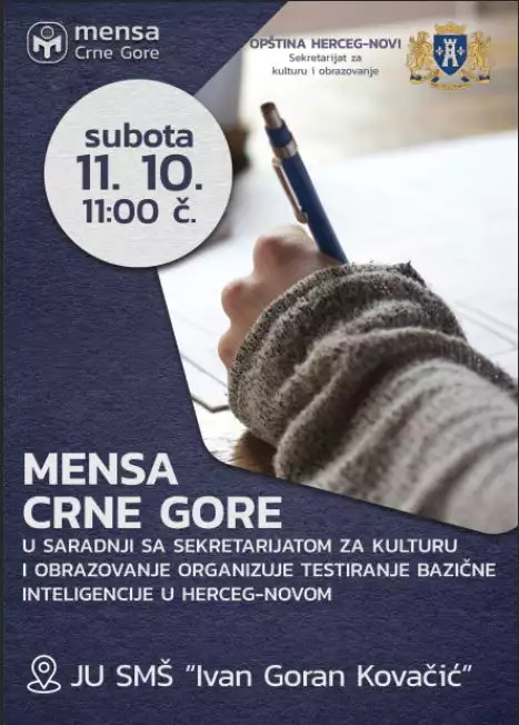 Testiranje bazične inteligencije u Herceg Novom 11. 10. 2025. godine