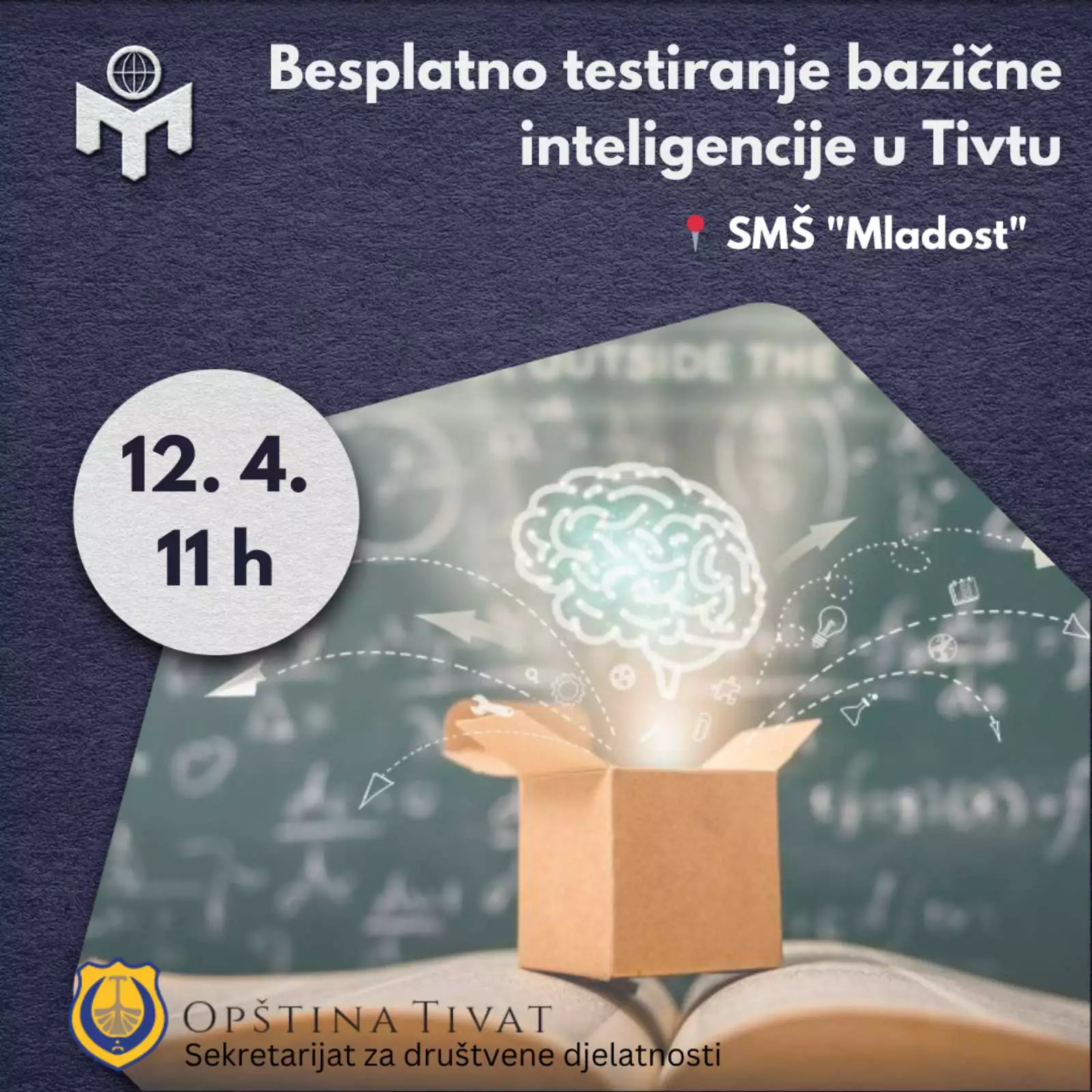 Besplatno testiranje bazične inteligencije u Tivtu 12. 4. 2025.