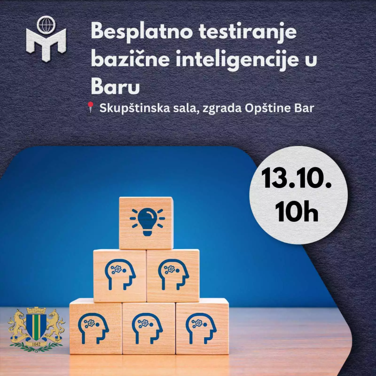 Besplatno testiranje bazične inteligencije u Baru 13. 10. 2024.