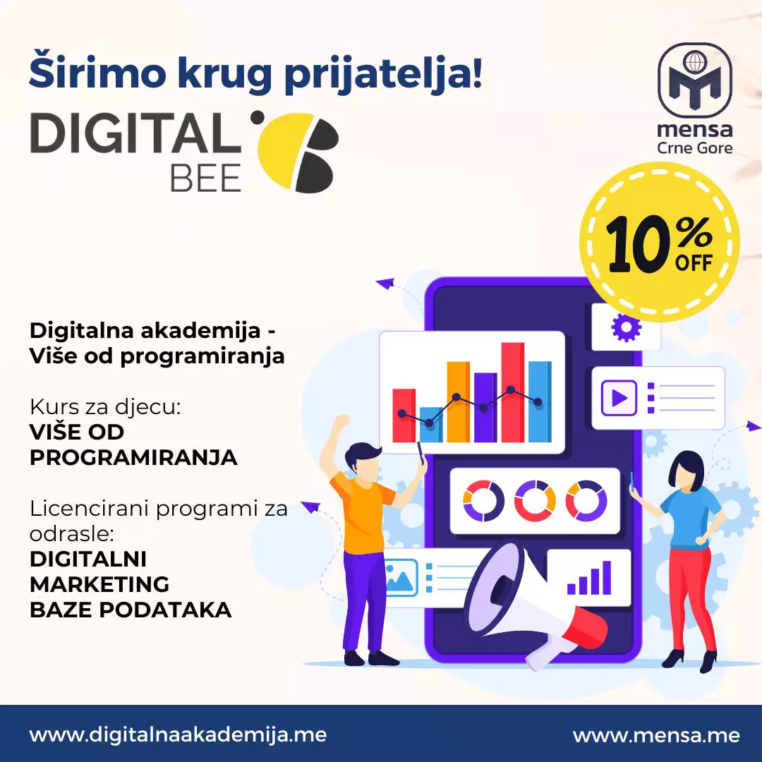 Digitalna Akademija "Digital Bee" novi prijatelj Mense - Popusti za članove